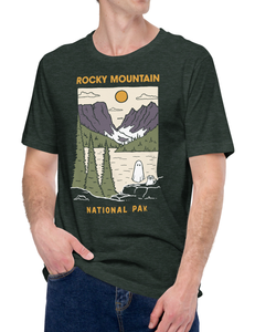 Rocky Mountain Spooky National Park Unisex t-shirt | HEATHER FOREST