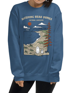 Sleeping Bear Dunes Spooky National Lakeshore Unisex Sweatshirt | LAKE BLUE