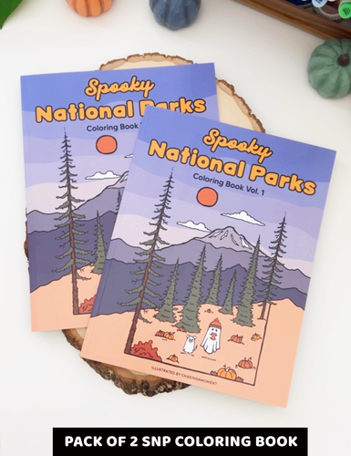 Spooky National Park Coloring Book vol. 1 | Pack of 2