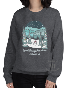 Winter Great Smoky Mountains National Park Unisex Sweatshirt | CHARCOAL