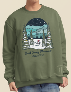 Winter Great Smoky Mountains National Park Unisex Sweatshirt | MOSS