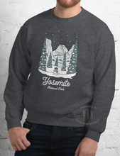 Load image into Gallery viewer, Winter Yosemite National Park Unisex Sweatshirt | CHARCOAL