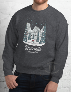 Winter Yosemite National Park Unisex Sweatshirt | CHARCOAL
