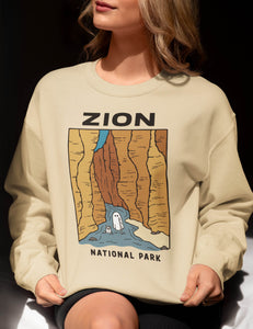 Zion Spooky National Park Unisex Sweatshirt | SAND