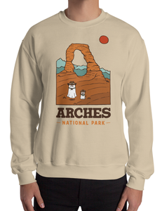 Arches Spooky National Park Unisex Sweatshirt | SAND