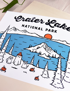 Crater Lake Spooky National Park 11x14 inch Art Print