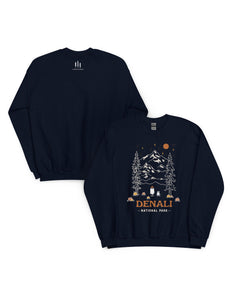 Denali Spooky National Park Unisex Sweatshirt | NAVY