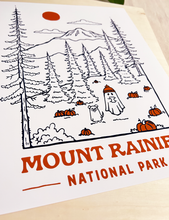 Load image into Gallery viewer, Mount Rainier Spooky National Park 11x14 inch Art Print
