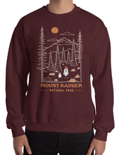 Load image into Gallery viewer, Mount Rainier Spooky National Park Unisex Sweatshirt | WINE