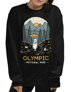 Olympic Spooky National Park Unisex Sweatshirt | BLACK