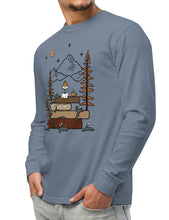 Load image into Gallery viewer, Pages and Pine Comfort Colors heavyweight long-sleeve shirt | BLUE JEAN