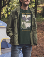 Load image into Gallery viewer, Rocky Mountain Spooky National Park Unisex t-shirt | HEATHER FOREST