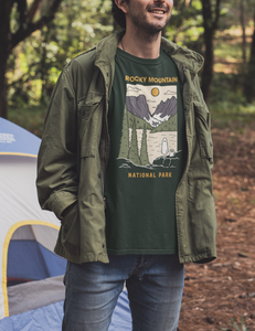 Rocky Mountain Spooky National Park Unisex t-shirt | HEATHER FOREST