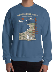 Sleeping Bear Dunes Spooky National Lakeshore Unisex Sweatshirt | LAKE BLUE