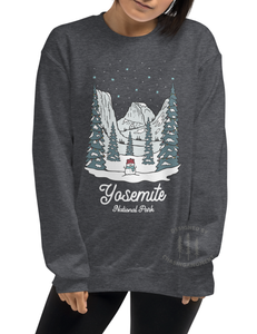 Winter Yosemite National Park Unisex Sweatshirt | CHARCOAL