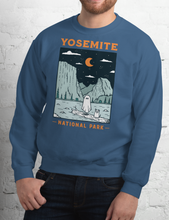 Load image into Gallery viewer, Yosemite Spooky National Park Unisex Sweatshirt | LAKE BLUE
