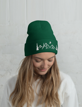 Load image into Gallery viewer, Evergreen Mountain Embroidered Cuffed Beanie | SPRUCE