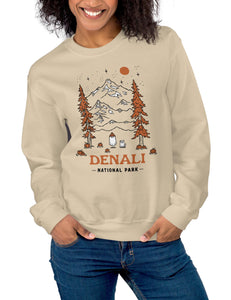 Denali Spooky National Park Unisex Sweatshirt | SAND