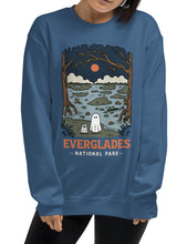 Load image into Gallery viewer, Everglades Spooky National Park Unisex Sweatshirt | LAKE BLUE
