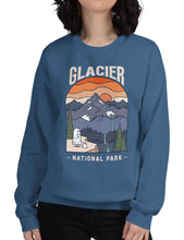 Load image into Gallery viewer, Glacier Spooky National Park Unisex Sweatshirt | LAKE BLUE