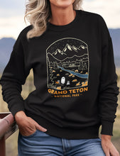 Load image into Gallery viewer, Grand teton Spooky National Park Unisex Sweatshirt | BLACK