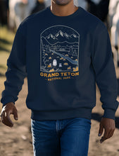 Load image into Gallery viewer, Grand Teton Spooky National Park Unisex Sweatshirt | NAVY