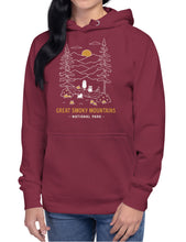 Load image into Gallery viewer, Great Smoky Mountains Spooky National Park Unisex Hoodie | WINE