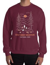 Load image into Gallery viewer, Great Smoky Mountains Spooky National Park Unisex Sweatshirt | WINE