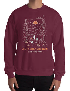 Great Smoky Mountains Spooky National Park Unisex Sweatshirt | WINE