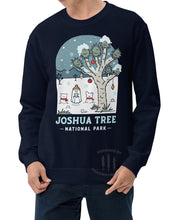 Load image into Gallery viewer, Winter Joshua Tree National Park Unisex Sweatshirt | NAVY
