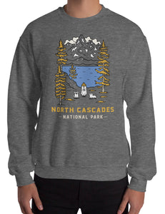 North Cascades Spooky National Park Unisex Sweatshirt | HEATHER GRAPHITE