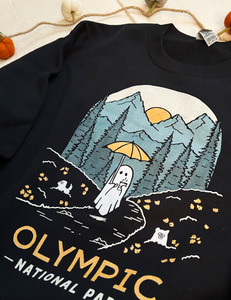 Olympic Spooky National Park Unisex Sweatshirt | BLACK