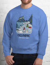 Load image into Gallery viewer, Winter Olympic National Park Unisex Sweatshirt | HEATHER DEEP ROYAL