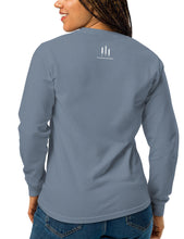 Load image into Gallery viewer, Pages and Pine Comfort Colors heavyweight long-sleeve shirt | BLUE JEAN