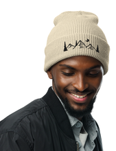 Load image into Gallery viewer, Evergreen Mountain Embroidered Waffle beanie | BIRCH