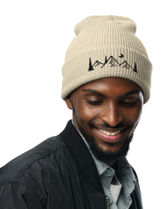 Evergreen Mountain Embroidered Waffle beanie | BIRCH