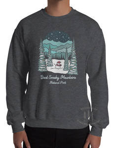 Winter Great Smoky Mountains National Park Unisex Sweatshirt | CHARCOAL