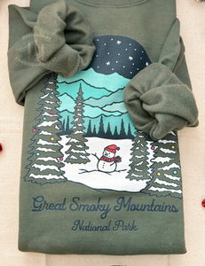 Winter Great Smoky Mountains National Park Unisex Sweatshirt | MOSS