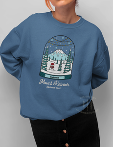Winter Mount Rainier National Park Unisex Sweatshirt | LAKE BLUE