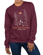 Load image into Gallery viewer, Great Smoky Mountains Spooky National Park Unisex Sweatshirt | WINE