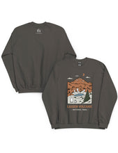 Load image into Gallery viewer, Lassen Volcanic Spooky National Park Unisex Sweatshirt | CHARCOAL