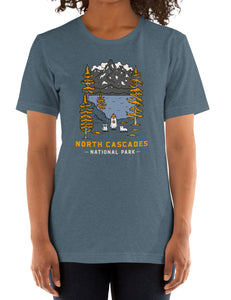 North Cascades Spooky National Park Unisex t-shirt | HEATHER SLATE