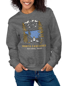 North Cascades Spooky National Park Unisex Sweatshirt | HEATHER GRAPHITE
