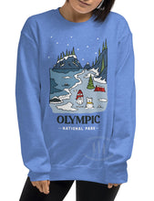 Load image into Gallery viewer, Winter Olympic National Park Unisex Sweatshirt | HEATHER DEEP ROYAL