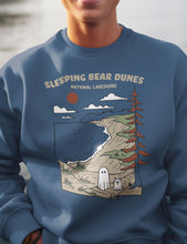 Load image into Gallery viewer, Sleeping Bear Dunes Spooky National Lakeshore Unisex Sweatshirt | LAKE BLUE