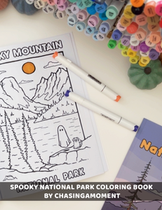 Spooky National Park Coloring Book vol. 1 | Pack of 2