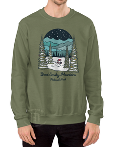 Winter Great Smoky Mountains National Park Unisex Sweatshirt | MOSS