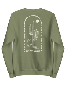 Alone But Not Lonely Ghost Unisex Sweatshirt | MOSS