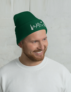 Evergreen Mountain Embroidered Cuffed Beanie | SPRUCE