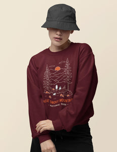 Great Smoky Mountains Spooky National Park Unisex Sweatshirt | WINE